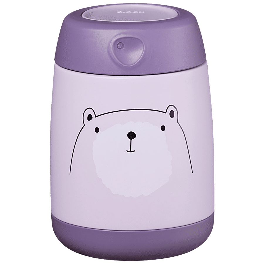 Bbox Insulated Mini Food Jar Bear Hugs Purple Double Walled Stainless Steel 210 Ml