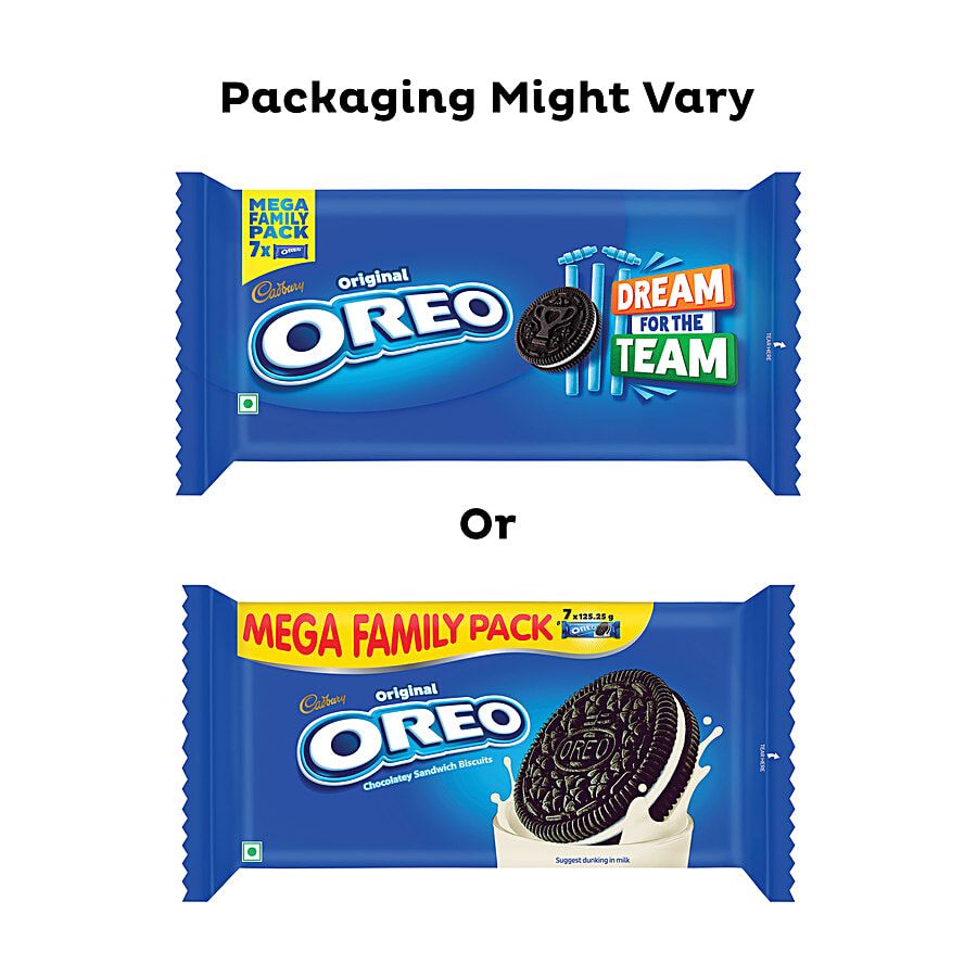 Cadbury Oreo Chocolatey Sandwich Biscuit Crunchy Vanilla Flavour Mega Family Pack 972 G