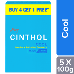 Cinthol Cool Bathing Soap With Menthol Active Deo Fragrance Provides Germ Protection 100 G