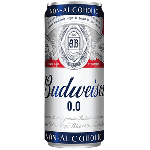 Budweiser 00 Non Alcoholic Beer 330 Ml Can