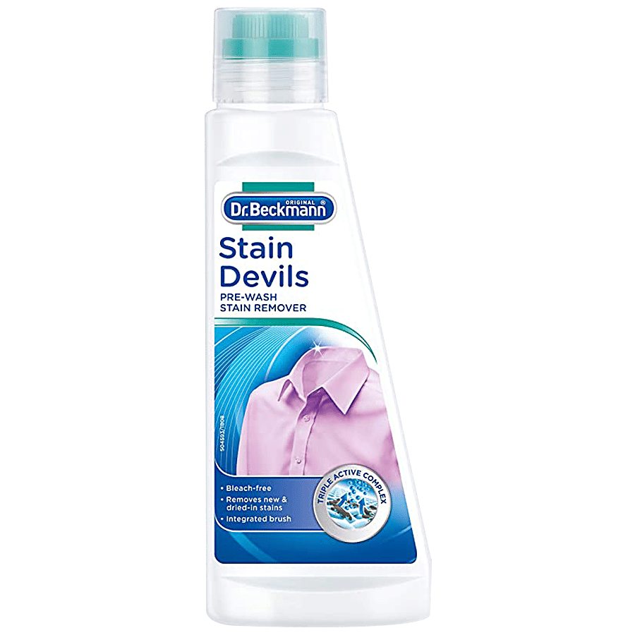 Dr Beckmann Stain Devils Pre Wash Stain Remover With Brush Triple Active Complex 250 Ml