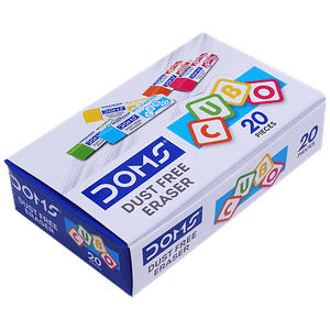Doms Cubo Dust Free Eraser With Comfortable Edge Non Toxic 20 Pcs
