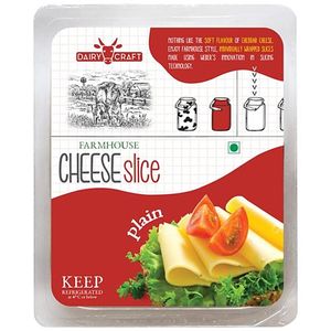 Dairy Craft Cheese Slices Plain 200 G Pouch