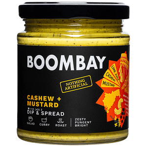 Boombay Cashew Mustard Dip Spread Zesty Pungent 190 G