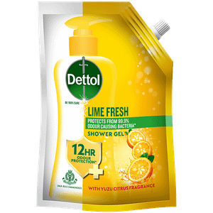 Dettol Lime Fresh Shower Gel With Yuzu Citrus Fragrance 450 Ml Refill