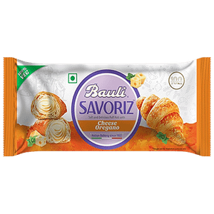 Bauli Savoriz Puffed Roll With Cheese Oregano 100 Vegetarian Soft Creamy 52 G Pouch