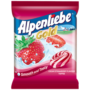 Alpenliebe Gold Cream Strawberry Candy 100 Pcs Pouch
