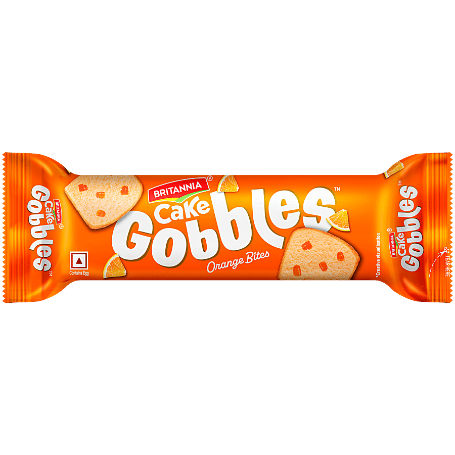 Britannia Gobbles Orange Bites Cake 55 G