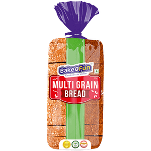 Bake O Fun Multigrain Bread Premium Soft Healthy Rich In Nutrients 350 G Pouch