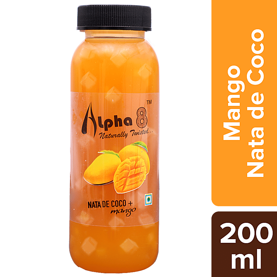 Alpha 8 Mango Juice Nata De Coco Natural Healthy Drink 200 Ml