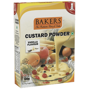 Bakers Custard Powder Vanilla Flavour 100 G Box