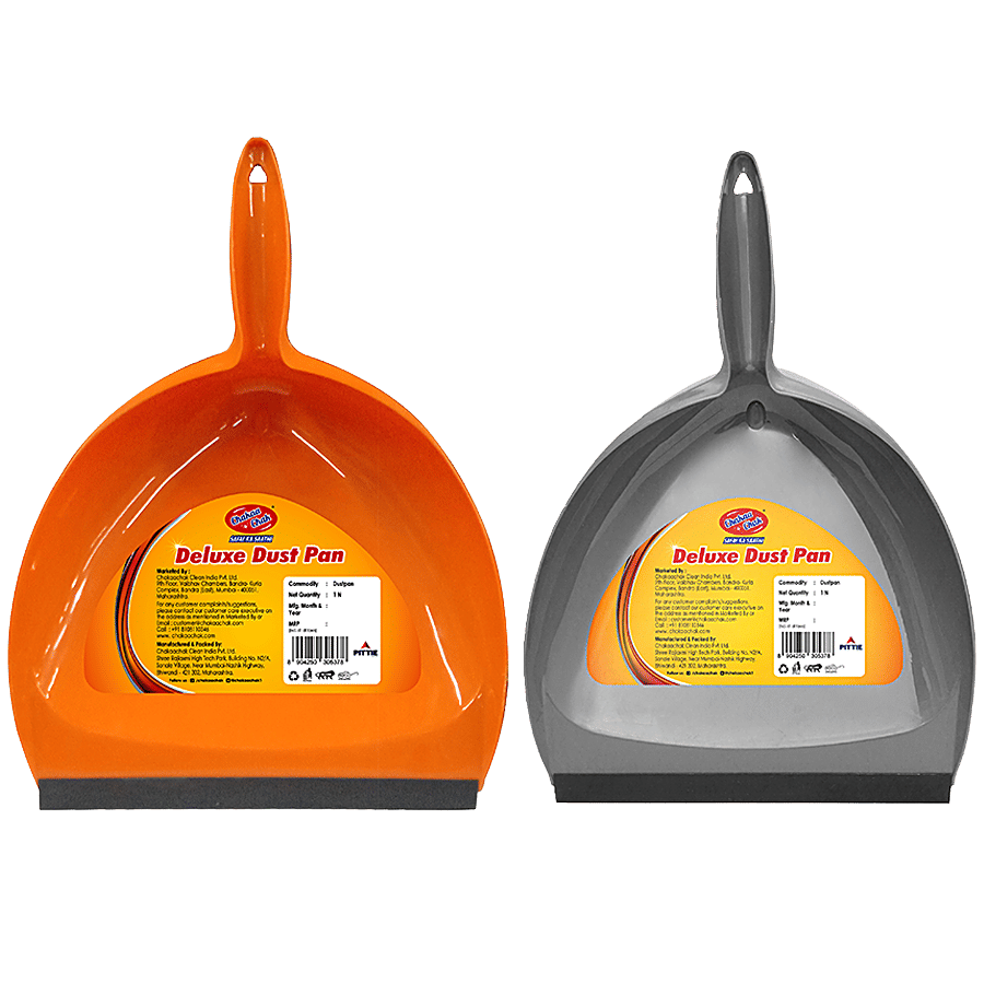 Chakaa Chak Deluxe Dust Pan Premium Quality Flexible Multicolour 120 G