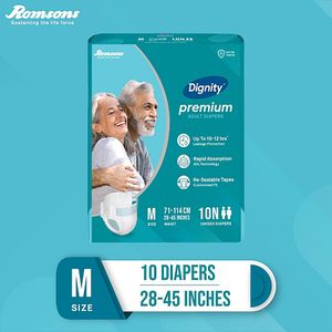 Dignity Premium Adult Diapers M 71 114 Cm 10 Pcs