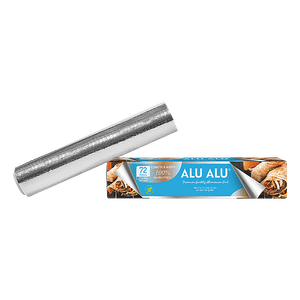 Alu Alu Aluminium Foil Silver Premium Quality 72 Meters 11 Microns Thickness Non Microwavable 1 Pc