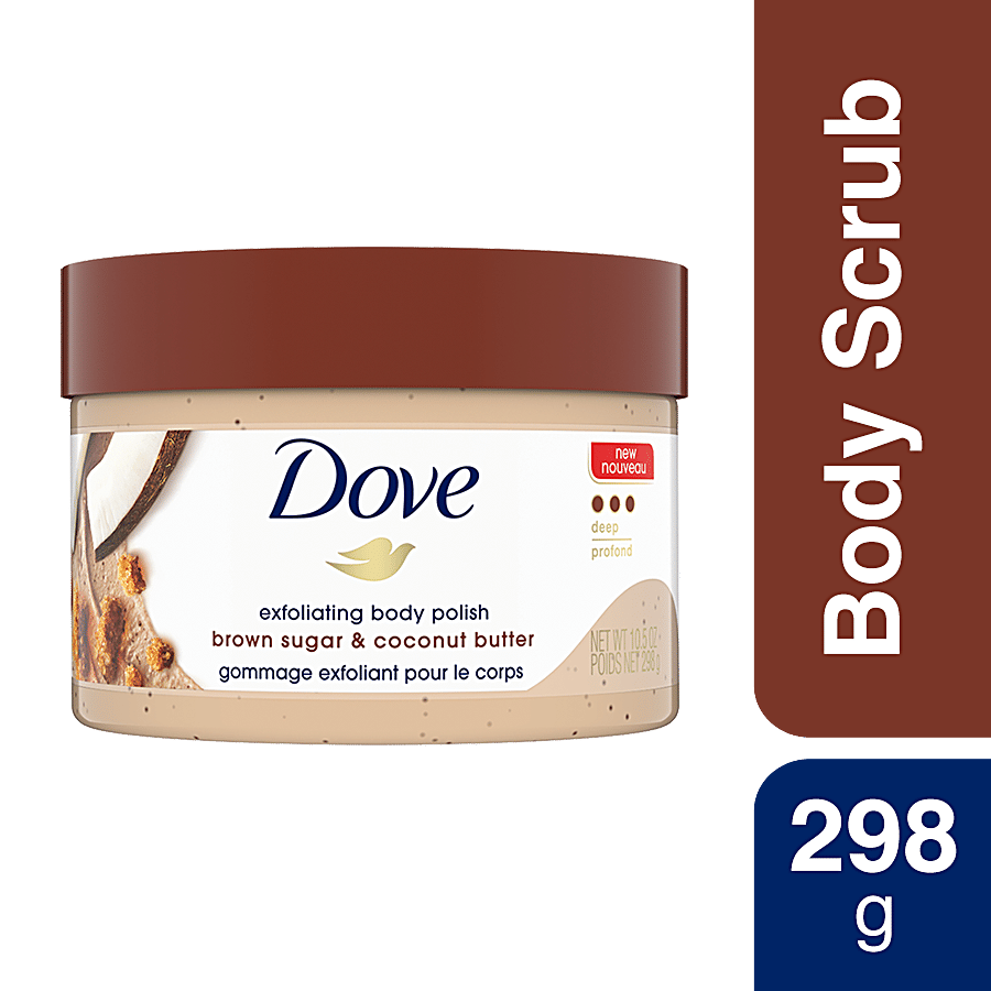 Dove Dove Exfoliating Body Polish Scrub Brown Sugar Coconut Butter For Dry Skin 298g 298 Gm