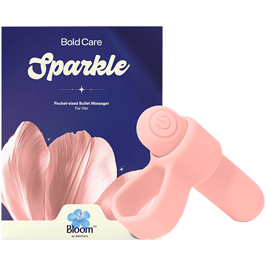 Bold Care Sparkle Pocket Sized Bullet Massager For Her Peach 1 Pc