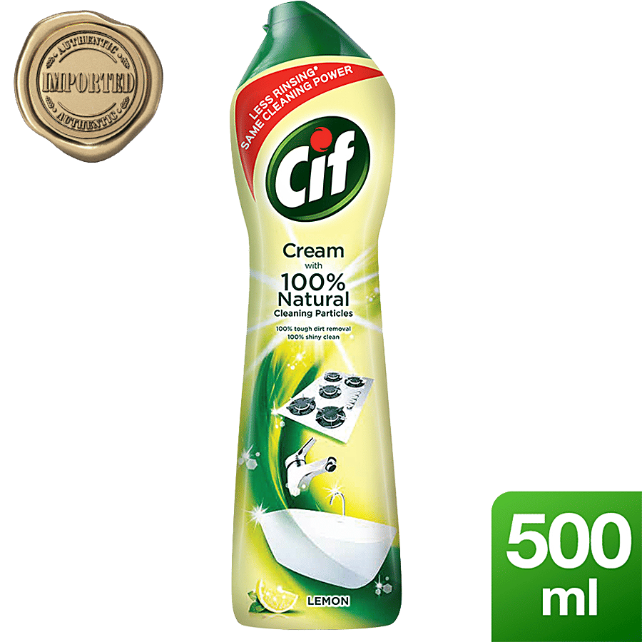 Cif Lemon Multi Purpose Surface Cleaner Cream With 100 Natural Particles 500 Ml