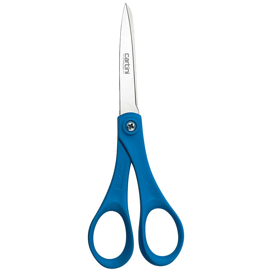 Cartini By Godrej Stainless Steel Comfort Scissors With Blue Handle Large 1 Pc
