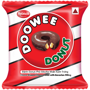 Doowee Choco Dipped Donut With Bavarian Filling 28 G