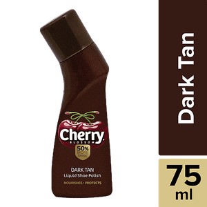 Cherry Blossom Liquid Shoe Polish Dark Tan 75 Ml Bottle