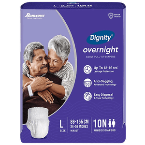 Dignity Overnight Adult Pull Up Diapers L 86 155 Cm 10 Pcs