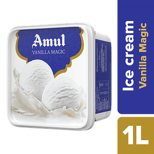 Amul Real Ice Cream Vanilla Magic 1 L Tub