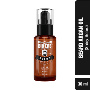 Bikers Beard Styling Oil Shine For Soft Smooth Hair Argan Oil Vitamin E 30 Ml