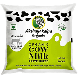 Akshayakalpa Amrutha A2 Pasteurised Milk Organic 500 Ml Pouch