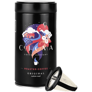 Cohoma Coffee Company Roasted Coffee Original With Reusable Purebrew Filter Inside 250 G Tin