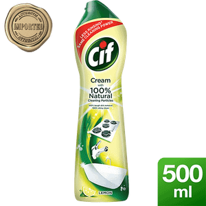 Cif Lemon Multi Purpose Surface Cleaner Cream With 100 Natural Particles 500 Ml
