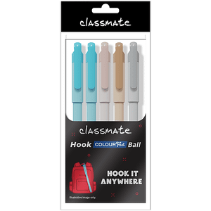 Classmate Hook Colourfest Ball Pen Blue 5 Pcs