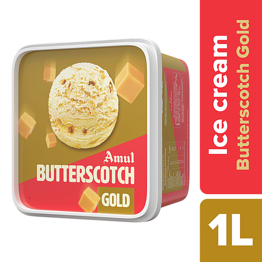 Amul Butterscotch Gold Ice Cream 1 L Tub