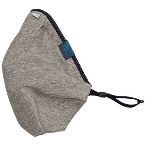 3bo Deltoid Lite Face Mask In Grey Knit Fabric With Binding 1s1022 Xl 1 Pc