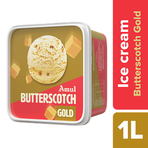Amul Butterscotch Gold Ice Cream 1 L Tub