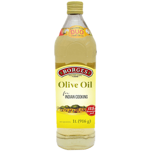 Borges Extra Light Olive Oil 1 Lt Glass Bottle