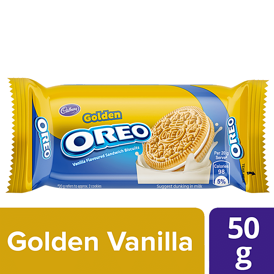 Cadbury Oreo Creame Biscuit Golden Vanilla 50 G
