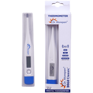 Dr Morepen Digital Thermometer With Replaceable Batteries Mt110 1 Pc