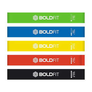Boldfit Boldfit Resistance Bands Mini Loop Set 5 Pack Hip Band Latex Theraband For Gym Booty Toning 5 Pcs