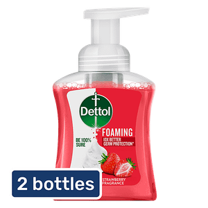 Dettol Foaming Handwash 10x Better Germ Protection Strawberry 2x250 Ml