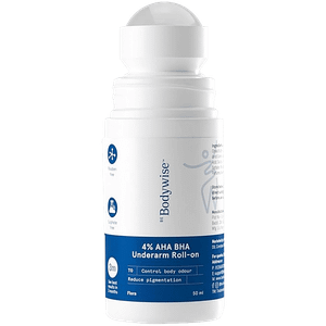 Bodywise 4 Aha Bha Underarm Roll On To Reduce Body Odour Reduce Pigmentation Flora 50 Ml
