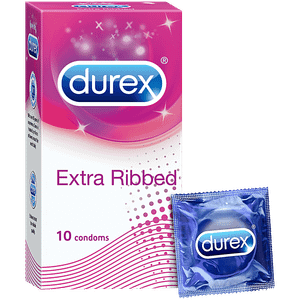 Durex Condoms Extra Ribbed 10 Pcs