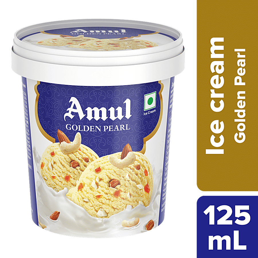 Amul Golden Pearl Ice Cream 125 Ml Plastic Iml Cup