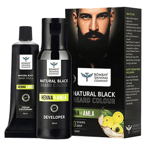 Bombay Shaving Company Natural Beard Colour With Henna Amla Long Lasting Black 2 Pcs