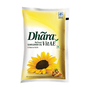 Dhara Refined Sunflower Oil 1 L Pouch