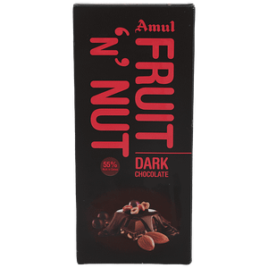 Amul Fruit N Nut Dark Chocolate 55 Rich In Cocoa 150 G Carton