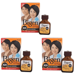 Bigen Hair Color Powder Black Brown No 20 1 Pc Carton