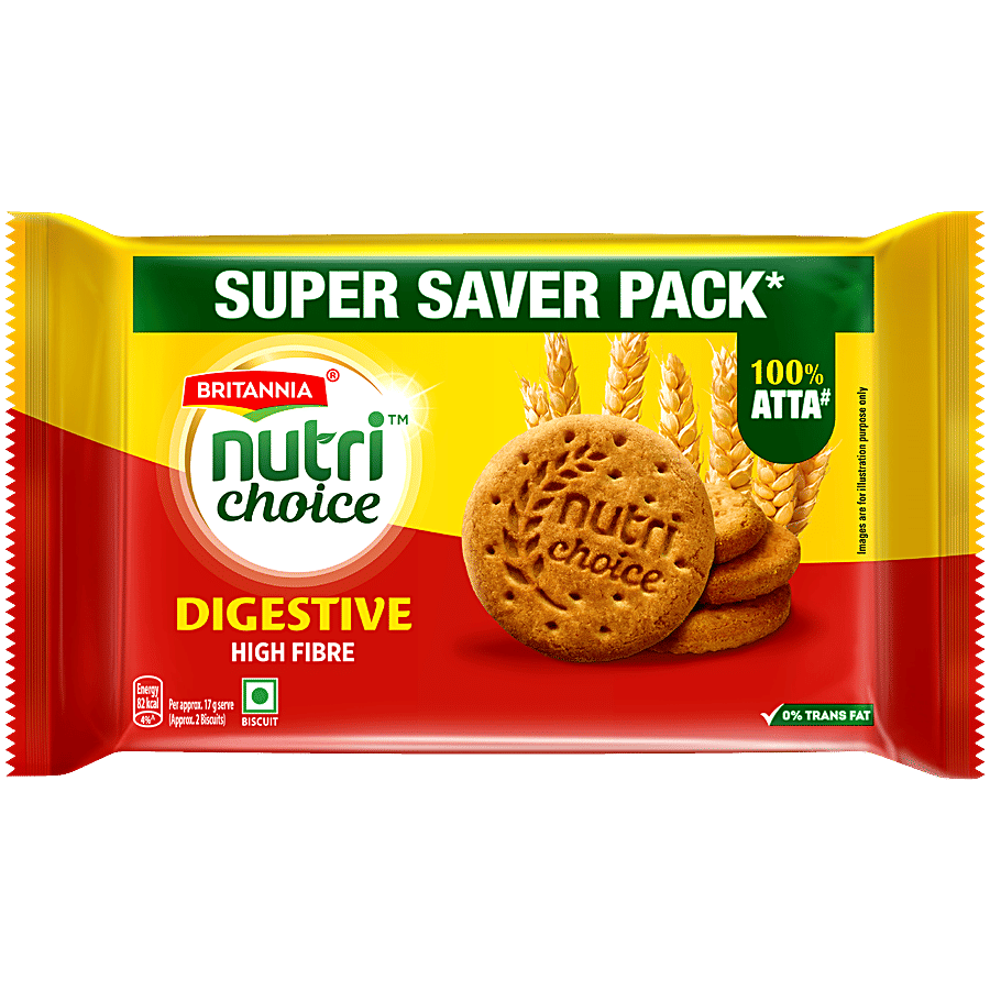 Britannia Nutrichoice Digestive High Fibre Biscuits Super Saver Family Pack 1 Kg