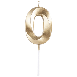 Cherishxcom Numerical 0 Birthday Candle For Cake Decorations Parties Anniversary Celebrations Golden 1 Pc