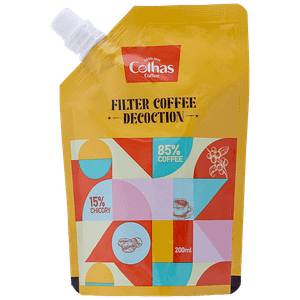 Cothas Coffee Filter Coffee Decoction Chicory Blend Roasted Ground Smooth No Preservatives 200 Ml Pouch