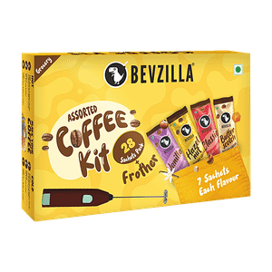 Bevzilla Instant Cafe Coffee Kit Multi Flavoured 4 Flavours 56 G